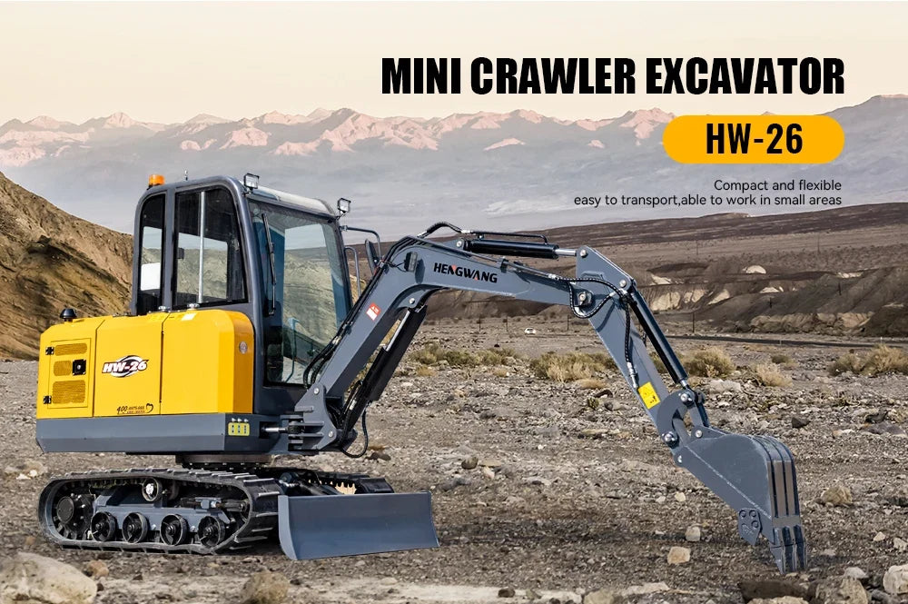 2.5 Ton Mini Excavator Diesel Hydraulic Excavators Tractor 2.5t Mini Bagger Small Excavator Digger Multifunctional Machinery