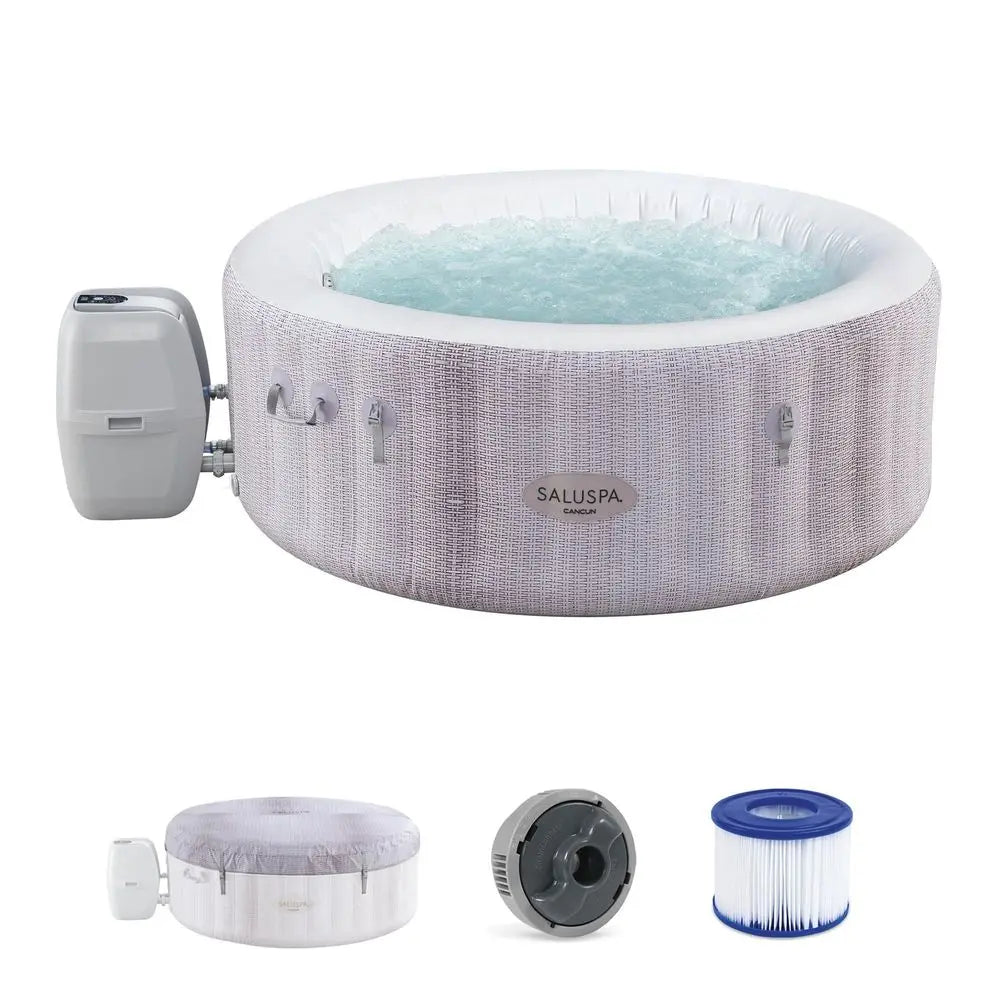 SaluSpa Cancun Inflatable Hot Tub Round With 120 Air Jets