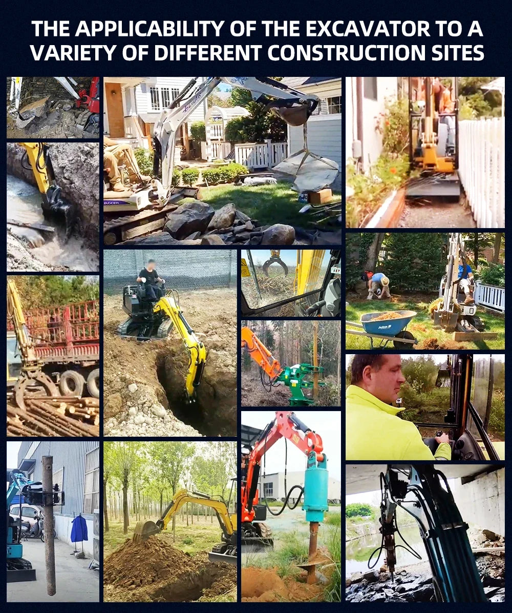 2.5 Ton Mini Excavator Diesel Hydraulic Excavators Tractor 2.5t Mini Bagger Small Excavator Digger Multifunctional Machinery