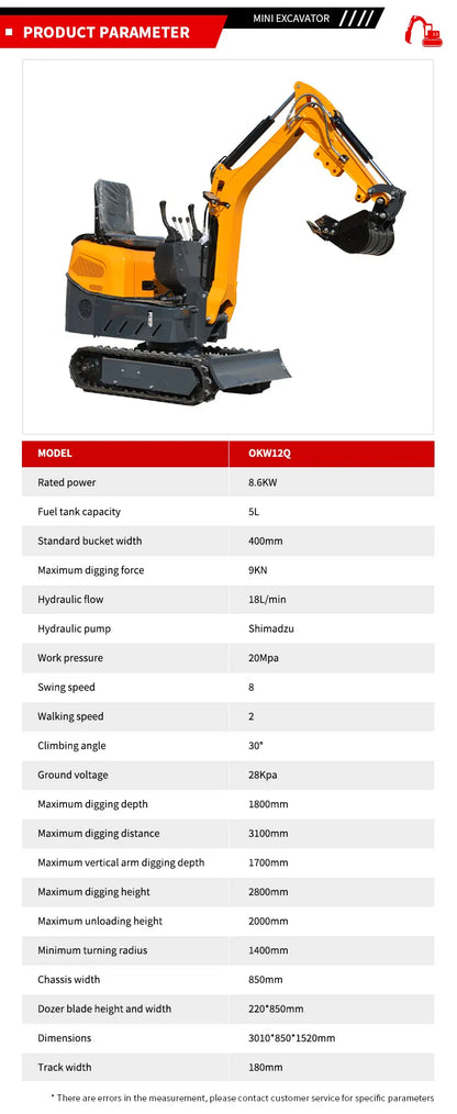 Mini Excavator 1.2 Ton New Crawler Excavator With Attachment Mini Digger Multifunctional Mini Small Excavator 1 Ton 1200kg