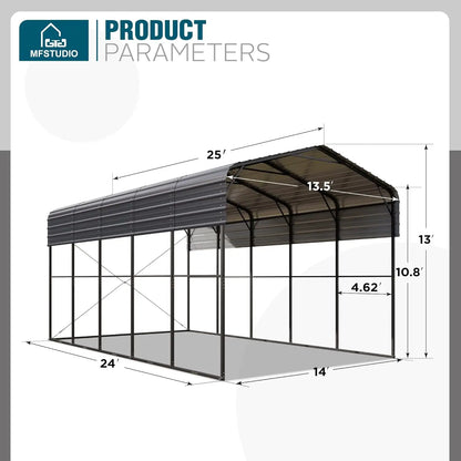 Heavy Duty Metal Carport Shelter For RVs And Vehicles