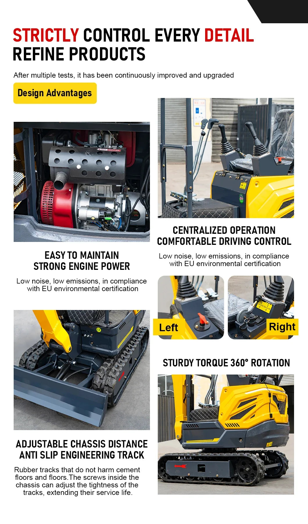 Customized 1.5ton Micro Mini Excavator Quick Start Stable Power Output Custom Color For Greenhouse & Small Farm Construction