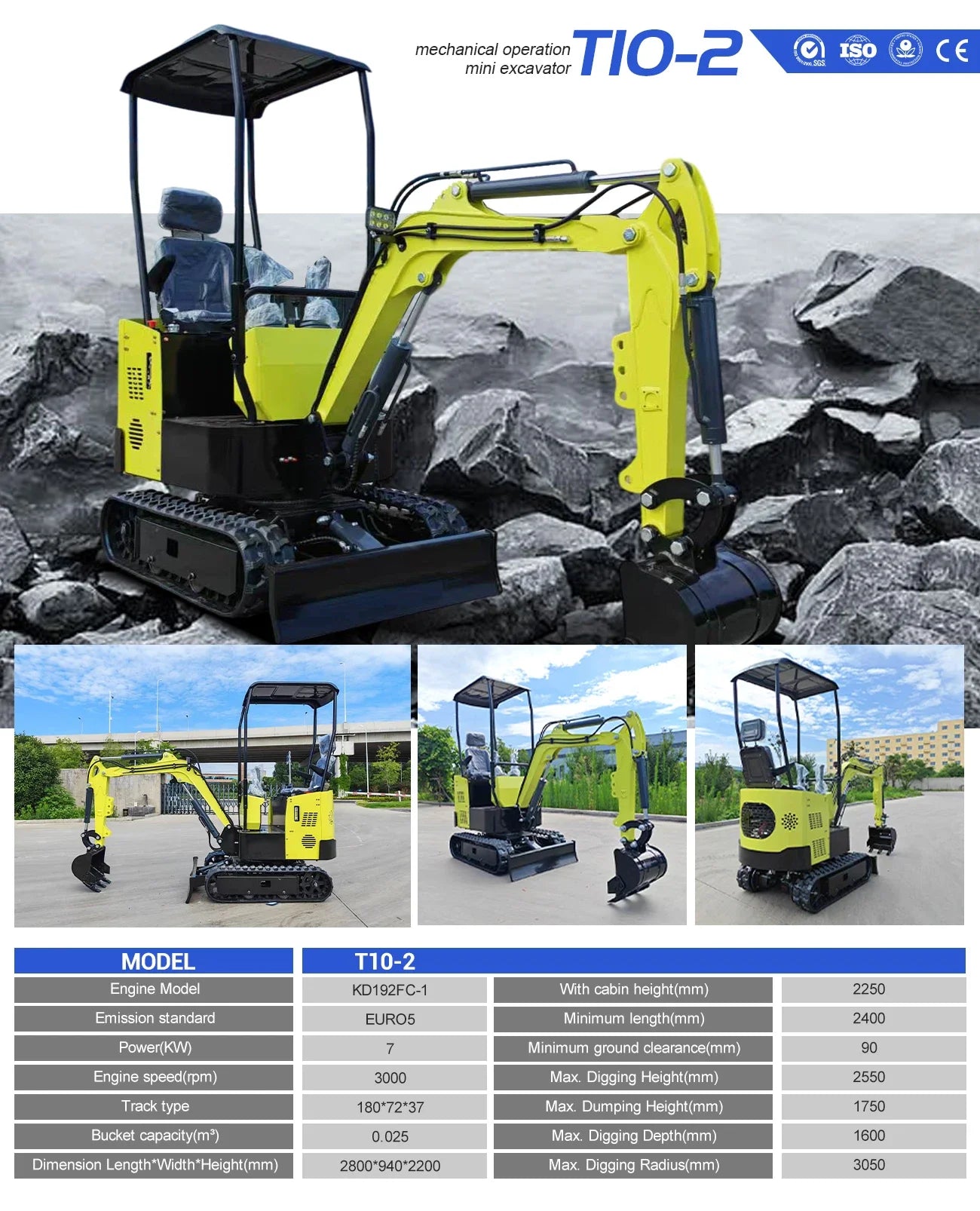 Hot sale 1.8 Ton Mini Excavator Minibagger Kubota Engine Digger Excavator Mini Pelle Chinese Cheap Small Excavator Machine