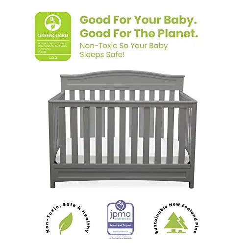 Emery 4-In-1 Convertible Baby Crib Pack Of 1 For Nursery