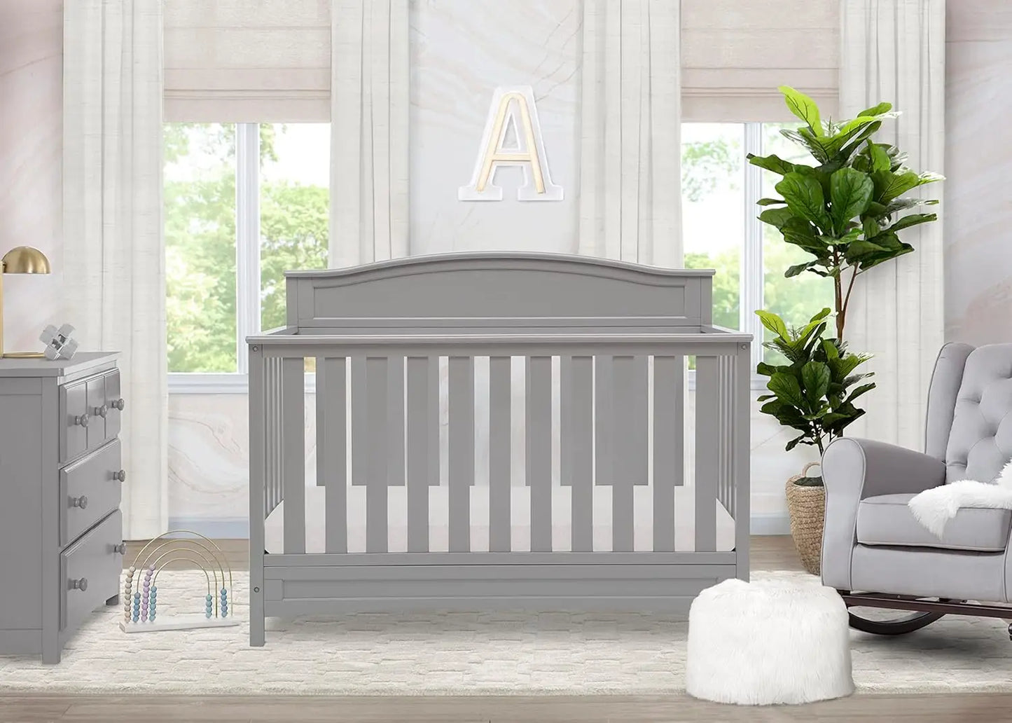 Emery 4-In-1 Convertible Baby Crib Pack Of 1 For Nursery