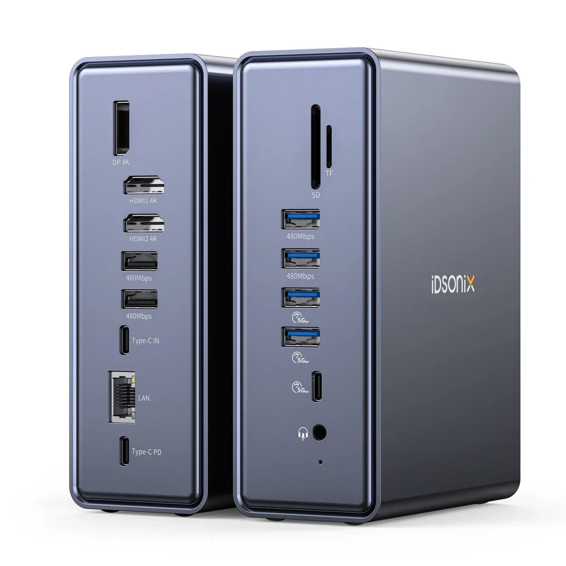 iDsonix USB C 15 In 1 Docking Station HDMI4K PD100W