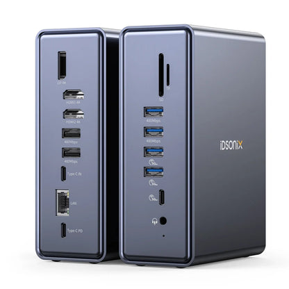 iDsonix USB C 15 In 1 Docking Station HDMI4K PD100W
