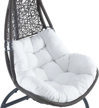 Modway Abate Outdoor Wicker Rattan Swing Chair Set with Stand