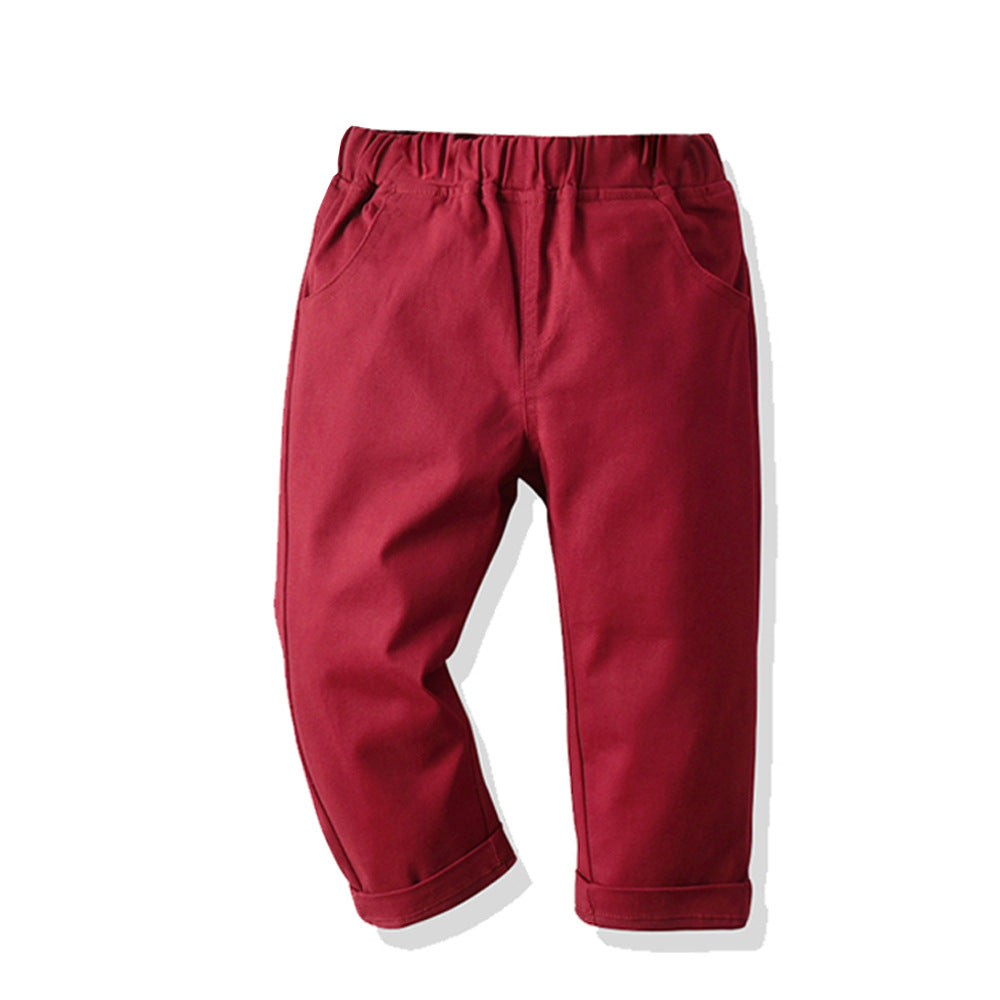 Baby Cotton Casual Trousers for School Uniforms