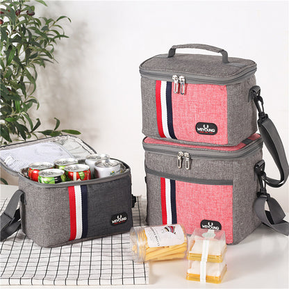 Insulated Lunch Bag with Thick Aluminum Foil - Large Capacity