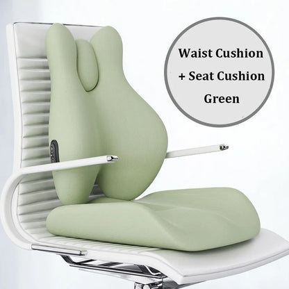 Cushion Office Backrest with Massage and Heating Support