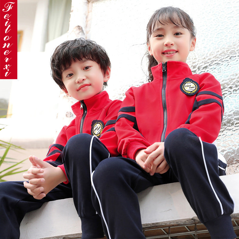 Spring and Autumn School Sports Uniform Set for Kids