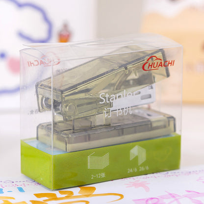 Mini Transparent Stapler for Students and Office Use