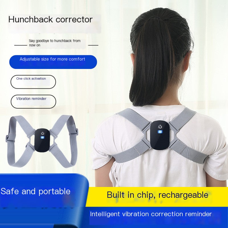 Smart Posture Corrector with Vibration Alert and LCD Display