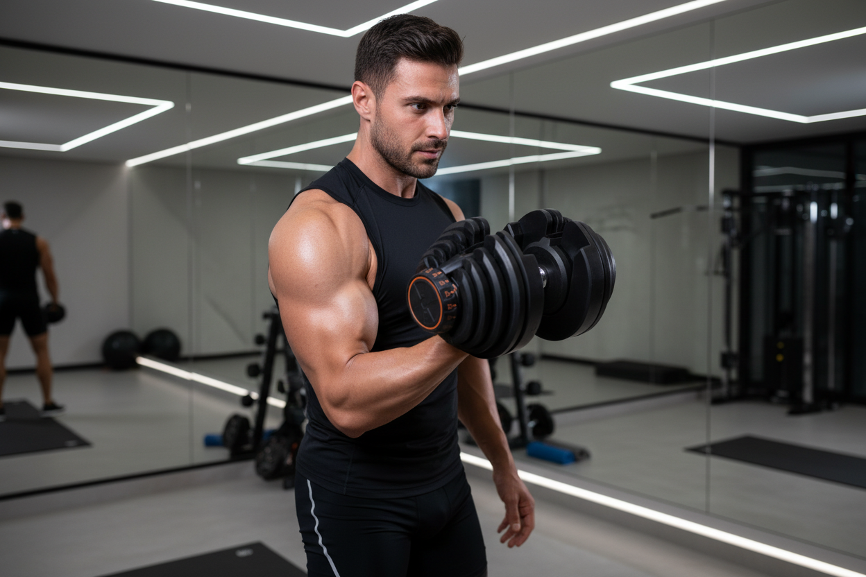 Adjustable Dumbbells for Home Gym - Fast and Intelligent Weight Selection for Effective Workouts