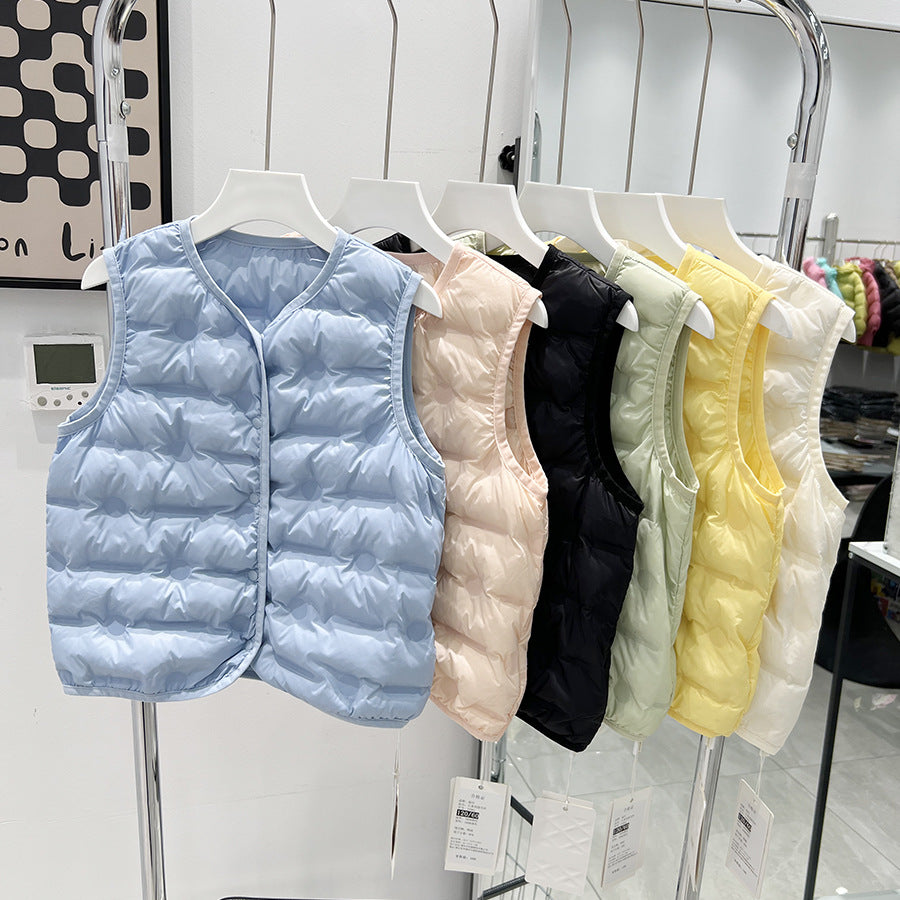 Children's Lightweight Down Jacket Vest for School Wear