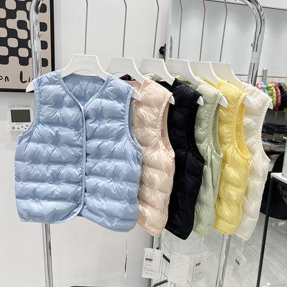 Children's Lightweight Down Jacket Vest for School Wear