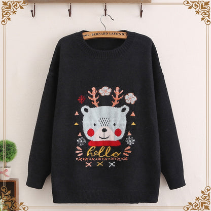 Cute Loose Knit Sweater for Middle and High School Girls