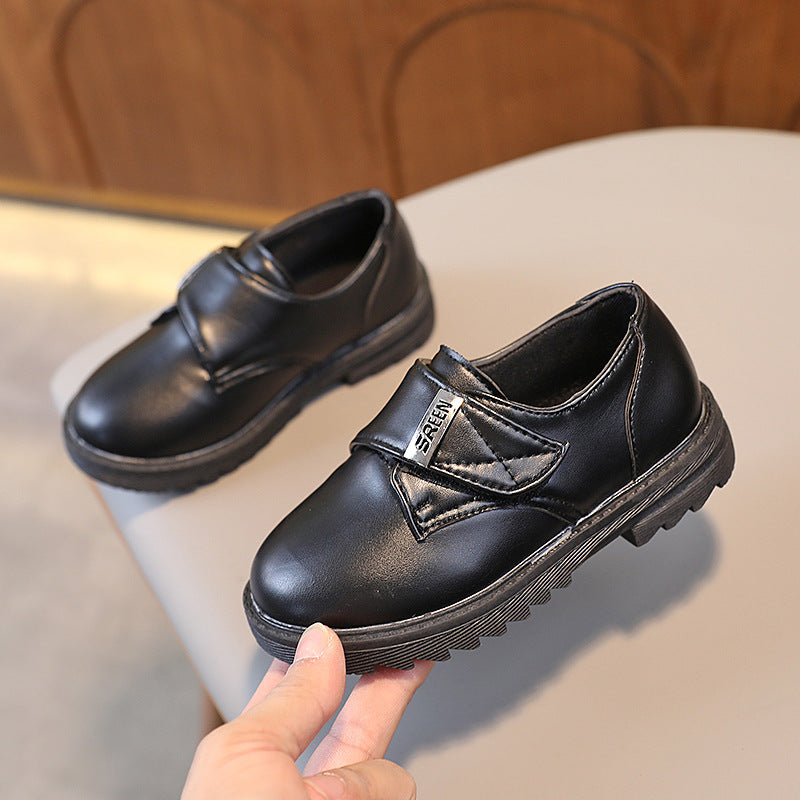 Black Leather Flats for Kids - School & Casual Wear