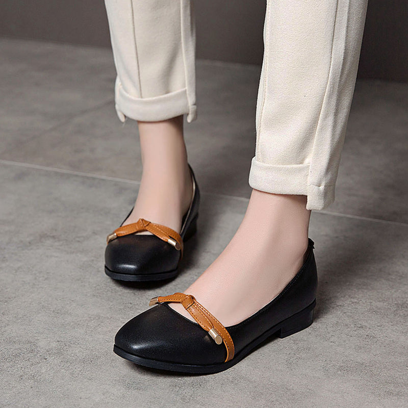 Girls' Leather High Heel Shoes - Stylish School Footwear