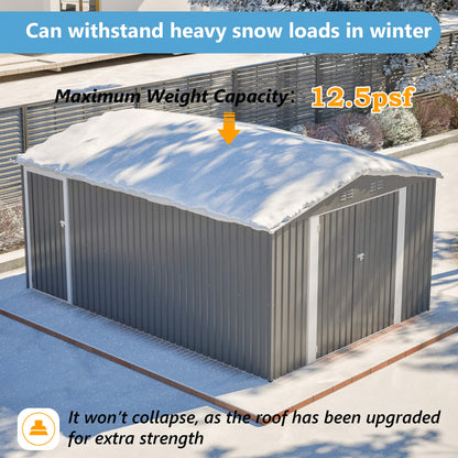 10x14 FT Outdoor Metal Storage Shed