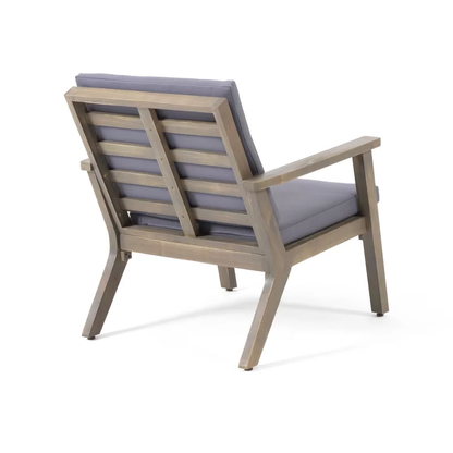 Temecula Outdoor Acacia Wood 4-Seater Chat Set
