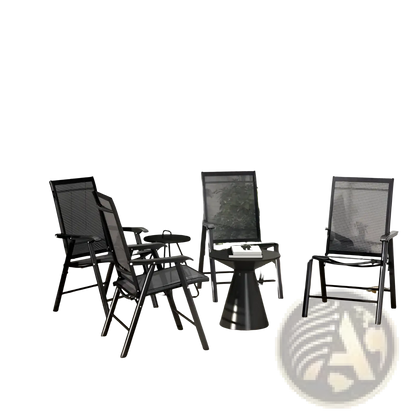 Outdoor Folding Chairs Set of 4 Mesh Patio Seating