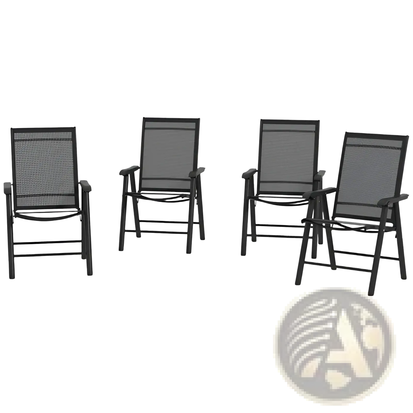 Outdoor Folding Chairs Set of 4 Mesh Patio Seating